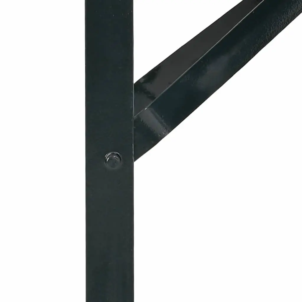 Table Legs Modern Black 39 x 3 x 75 cm Powder-Coated Steel Indoor Outdoor 2 pcs