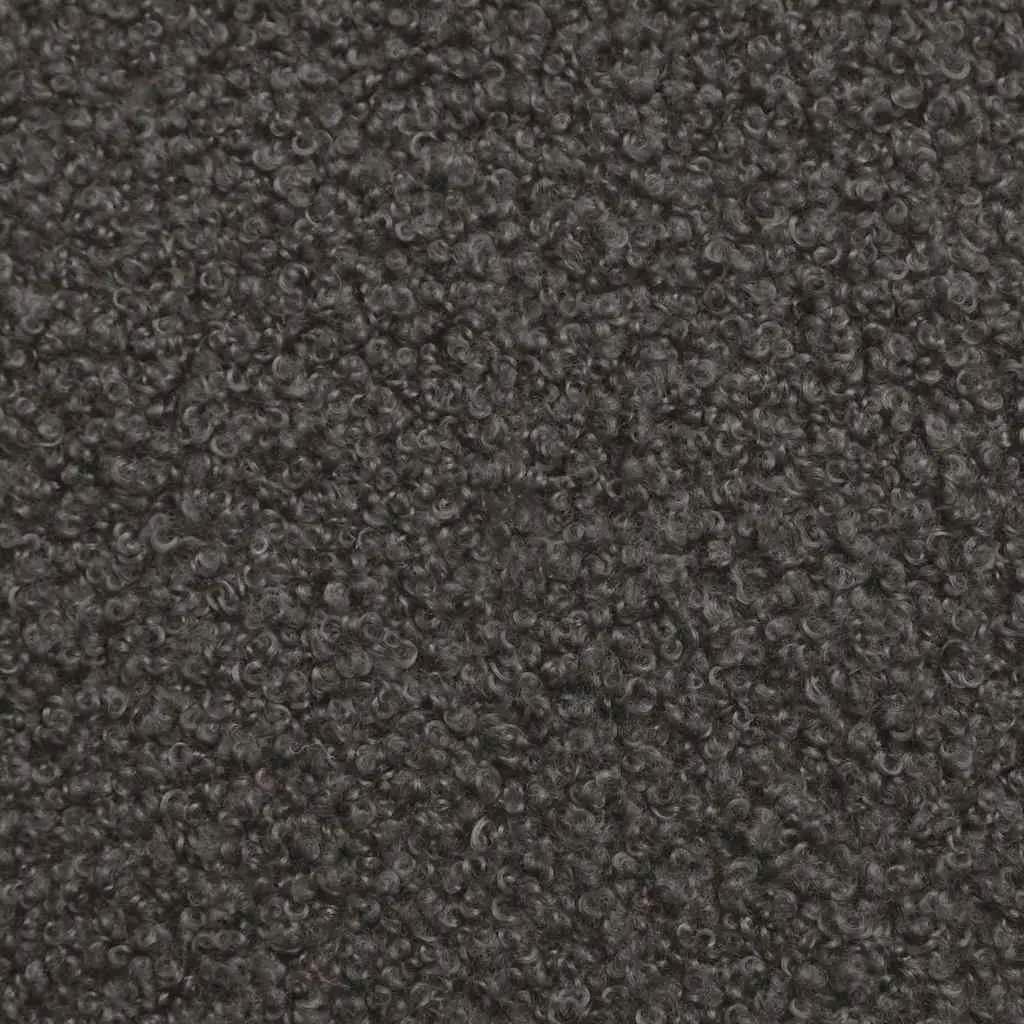 Armchair Dark Grey Sherpa Fabric Ergonomic Living Room Bedroom