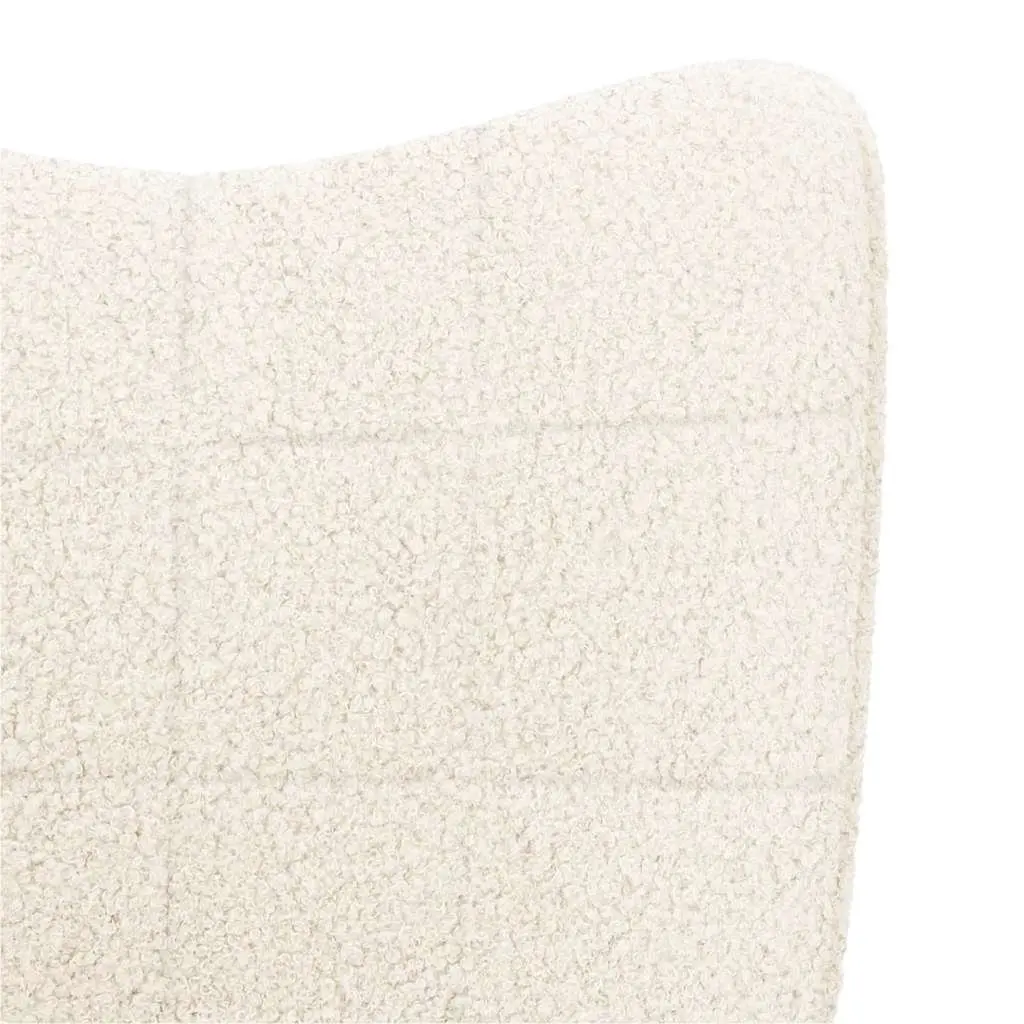 Rocking Chair Cream Sherpa Fabric Modern Armchair Living Room Bedroom Furniture