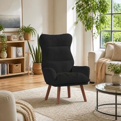Cozy Black Velvet Armchair for Stylish Living Spaces