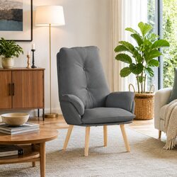 Contemporary Grey Armchair for Comfortable Living Spaces