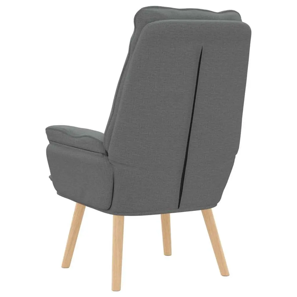 Grey Armchair Modern Fabric Seat Cushioned Armrests 69 x 74 x 93 cm Polyester