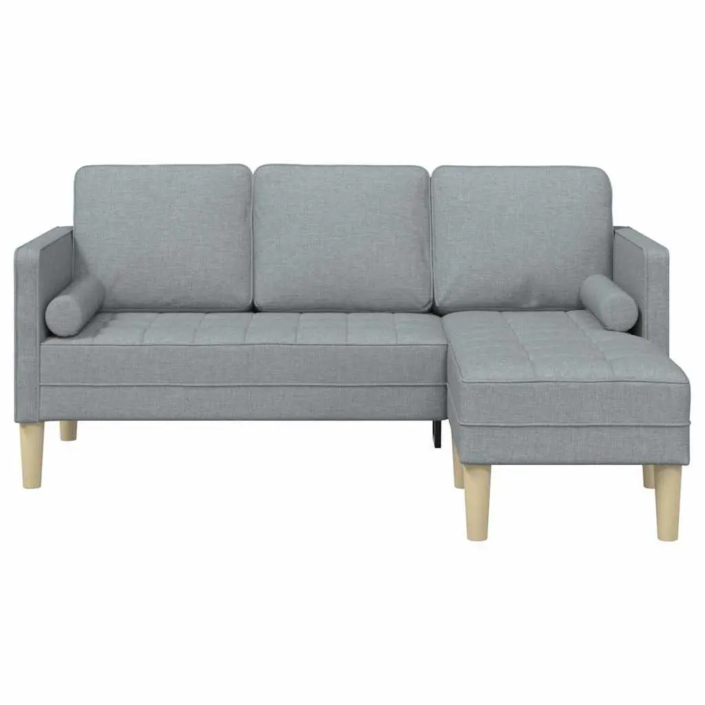Modular Sofa Set Light Grey Polyester Reconfigurable Living Room