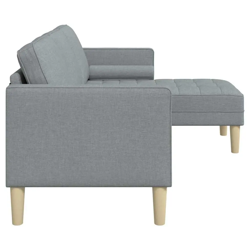 Modular Sofa Set Light Grey Polyester Reconfigurable Living Room