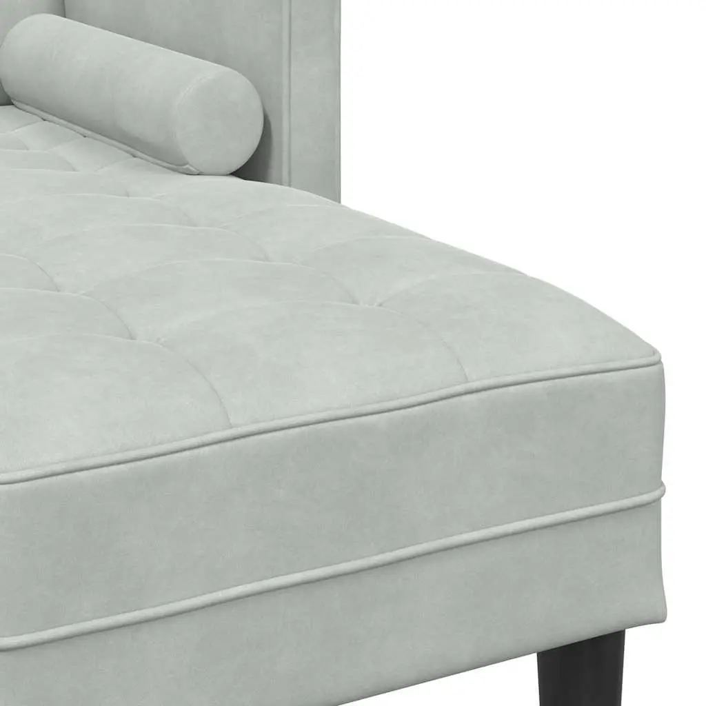 Modular Sofa Set Light Grey Polyester Compact Living Room Sectional Couch