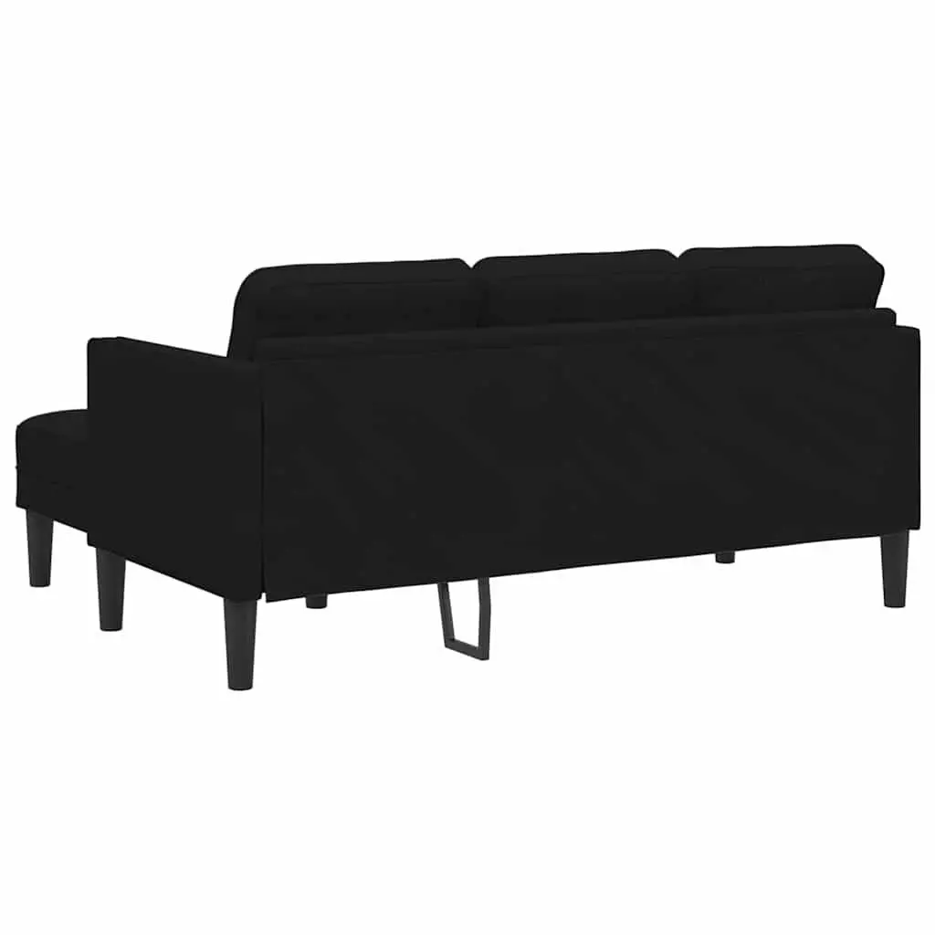 Modular Sofa Set Black Modern Sectional Couch Polyester Velvet