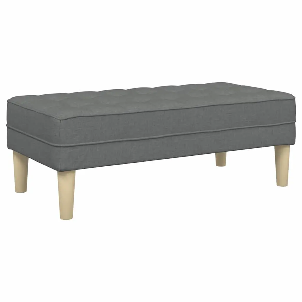 Bench Ottoman Dark Grey 113 x 57 x 39 cm Modern Plywood with Cushion