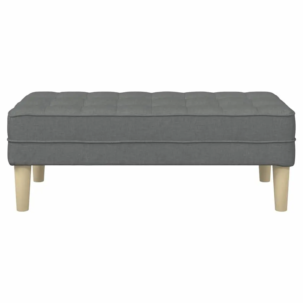Bench Ottoman Dark Grey 113 x 57 x 39 cm Modern Plywood with Cushion