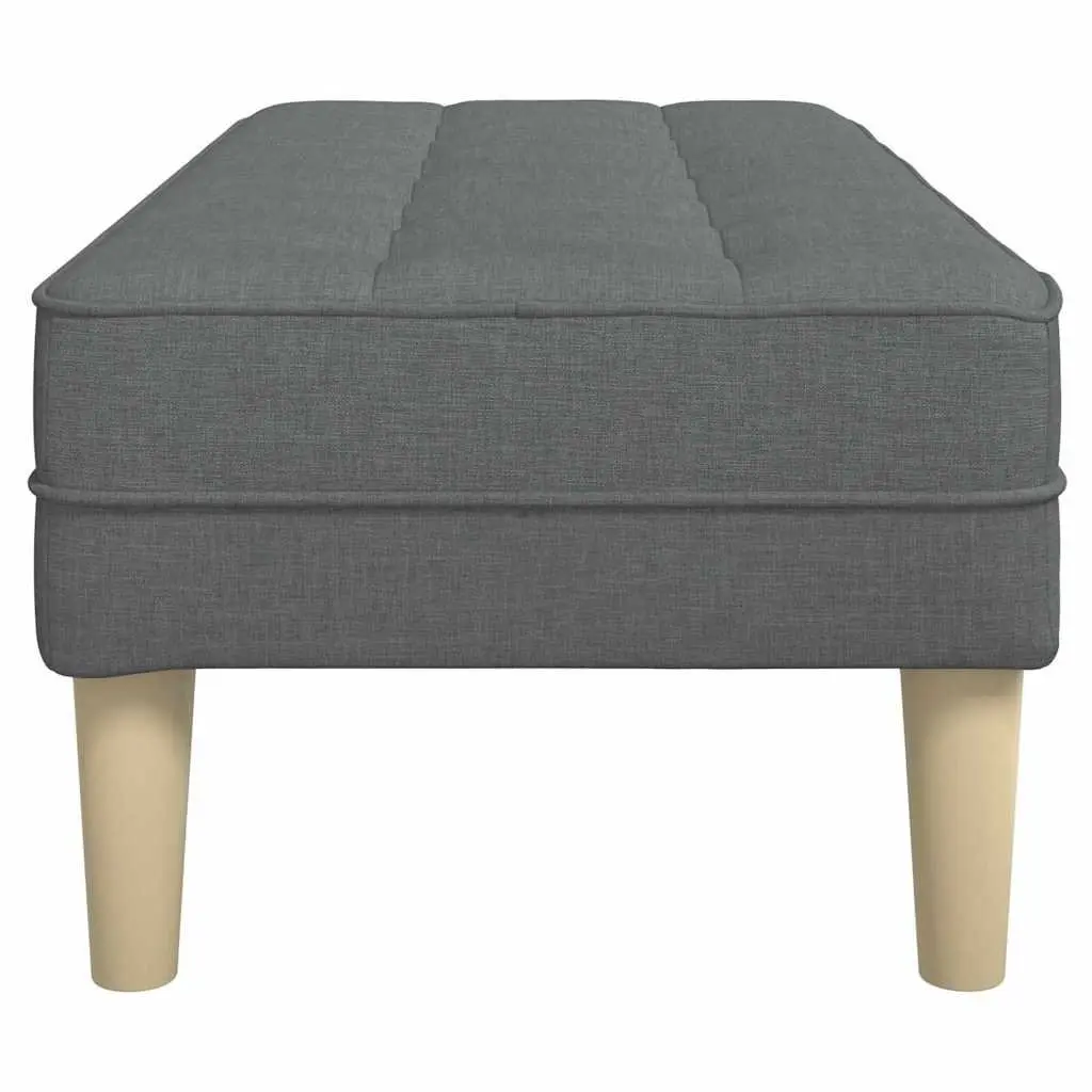 Bench Ottoman Dark Grey 113 x 57 x 39 cm Modern Plywood with Cushion