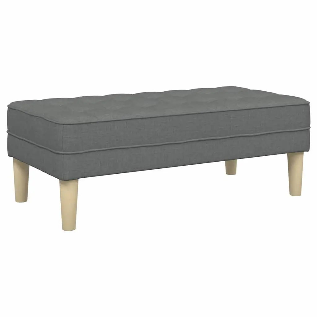 Bench Ottoman Dark Grey 113 x 57 x 39 cm Modern Plywood with Cushion