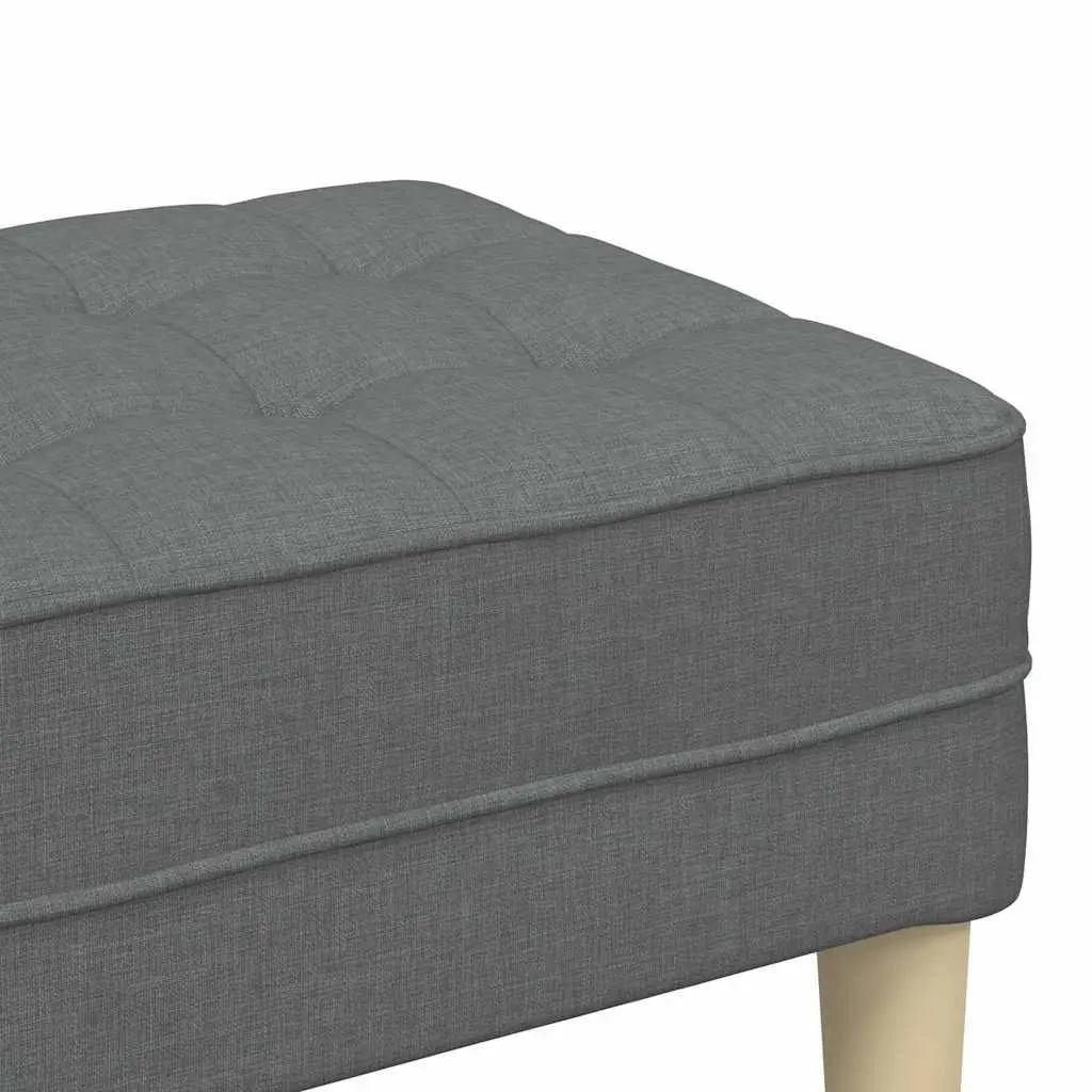 Bench Ottoman Dark Grey 113 x 57 x 39 cm Modern Plywood with Cushion