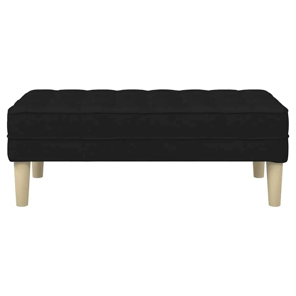 Bench Ottoman Modern Black 113 x 57 x 39 cm Plywood with Cushion