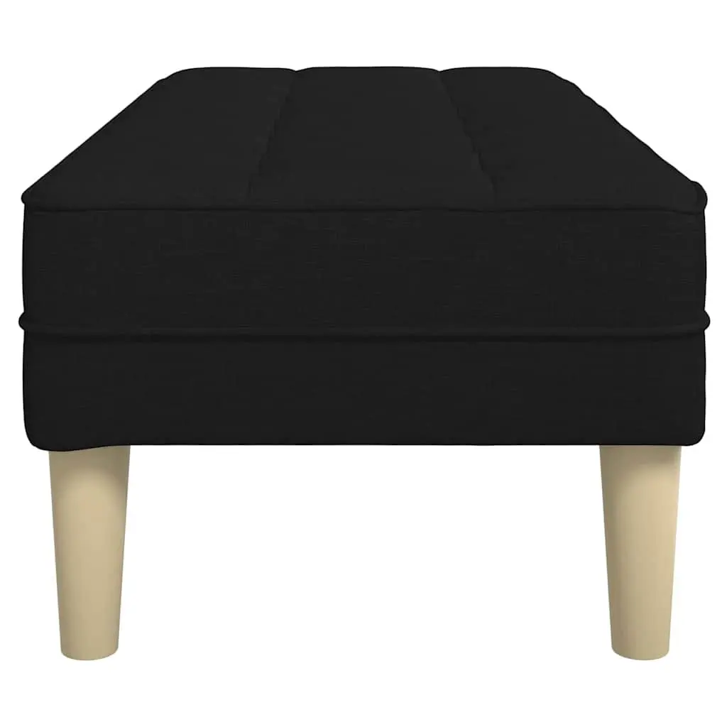 Bench Ottoman Modern Black 113 x 57 x 39 cm Plywood with Cushion
