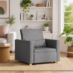 Comfortable 3-in-1 Convertible Sofa Bed in Grey
