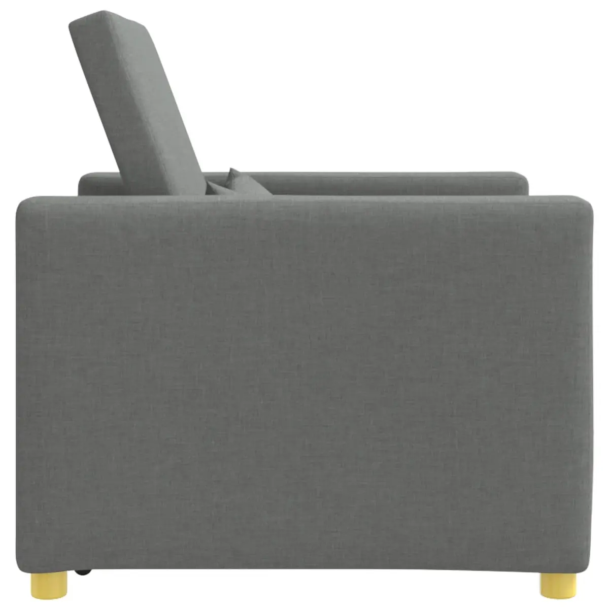 Pull Out Sofa Bed Grey 90x165x87cm 3-in-1 Convertible Armchair Recliner Fabric Steel