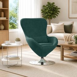Velvet Upholstered Egg Chair for Cozy Living Spaces