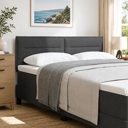 Light Grey Height-Adjustable Headboard 160 cm