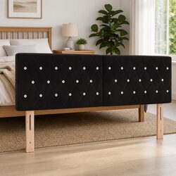 Velvet Upholstered Headboard 160cm for Modern Bedrooms