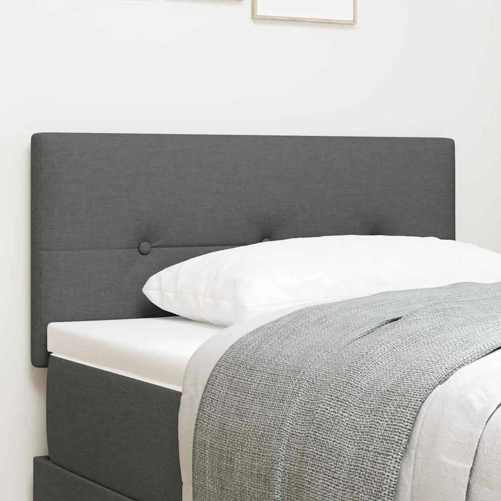 Height-Adjustable Headboard Grey Fabric Modern Bedroom 100cm Wall Mount