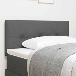 Height-Adjustable Headboard Grey Fabric Modern Bedroom 100cm Wall Mount
