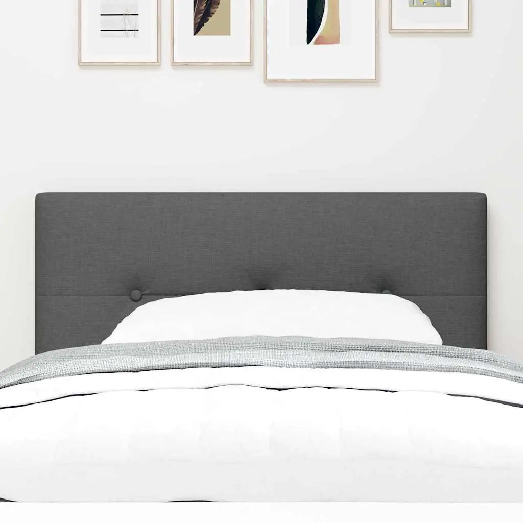 Height-Adjustable Headboard Grey Fabric Modern Bedroom 100cm Wall Mount