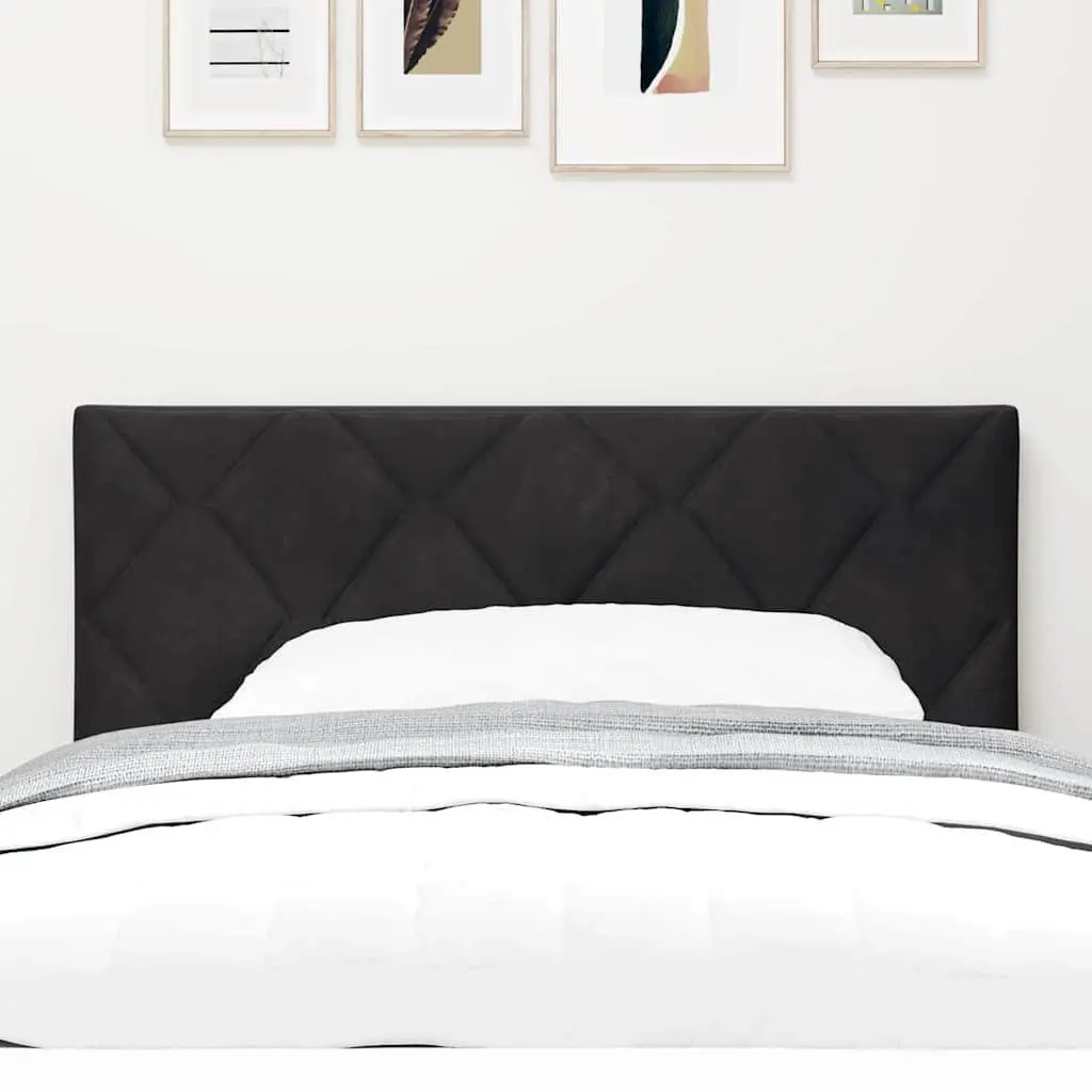 Headboard Black 100 cm Velvet Upholstered Modern