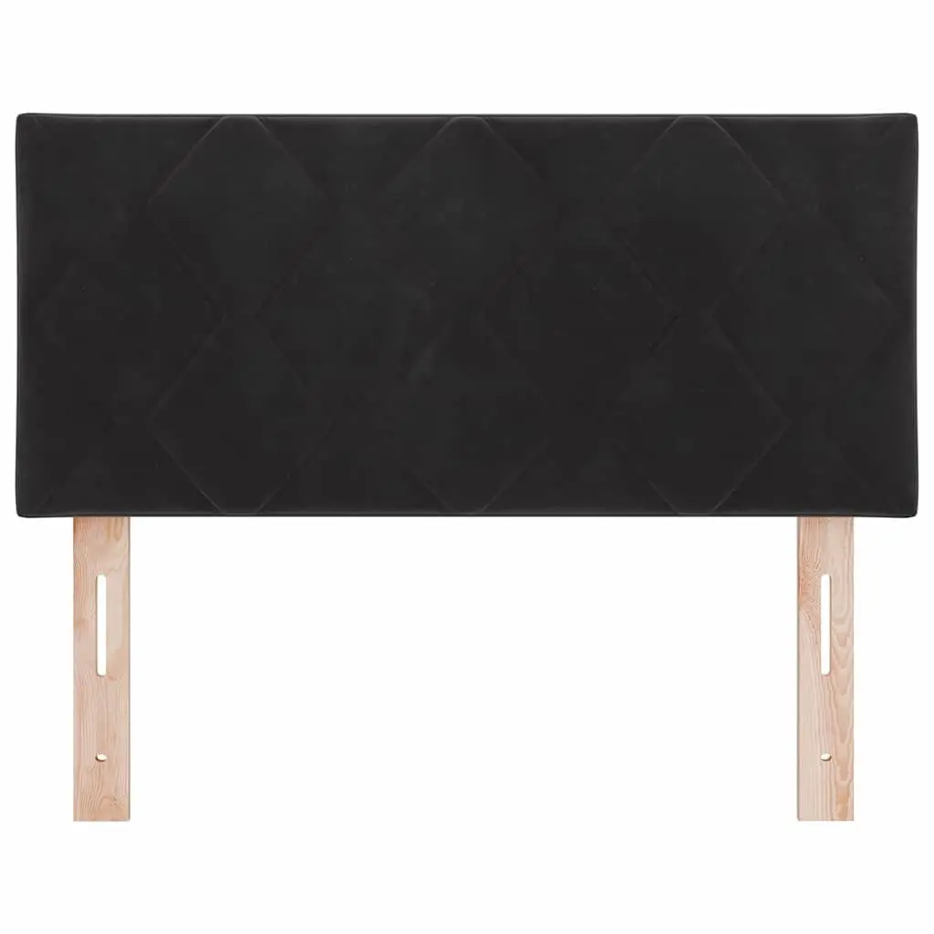 Headboard Black 100 cm Velvet Upholstered Modern