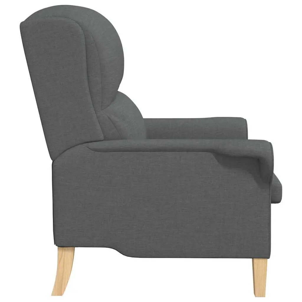 Armchair Grey Fabric Modern Contemporary Living Room Seating Lounge Chair