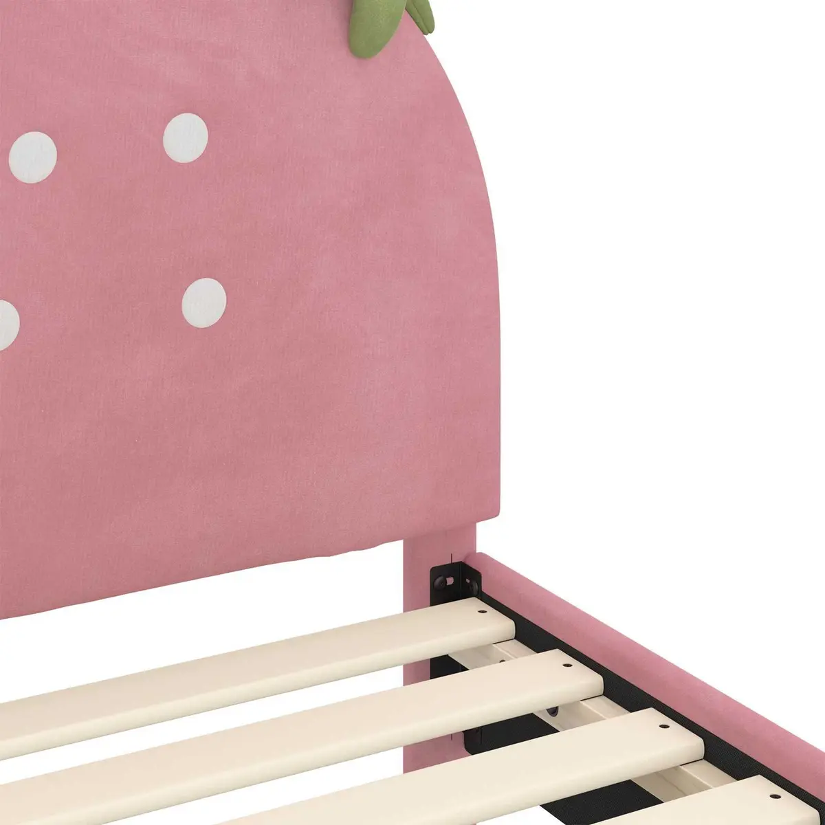 Kids Bed Frame Pink Velvet 90 x 190 cm Engineered Wood