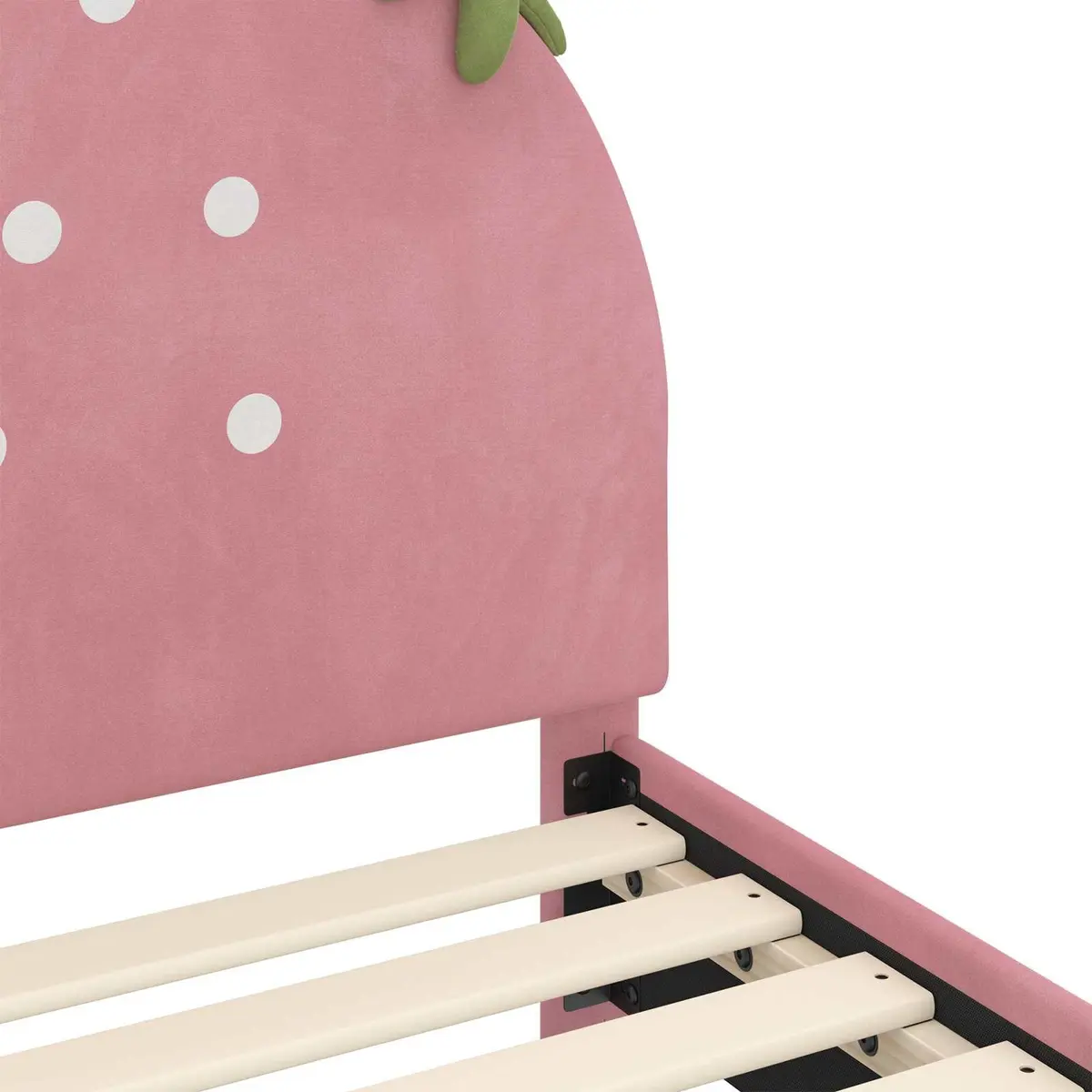 Kids Bed Frame Pink Velvet Upholstered 90 x 190 cm with Headboard
