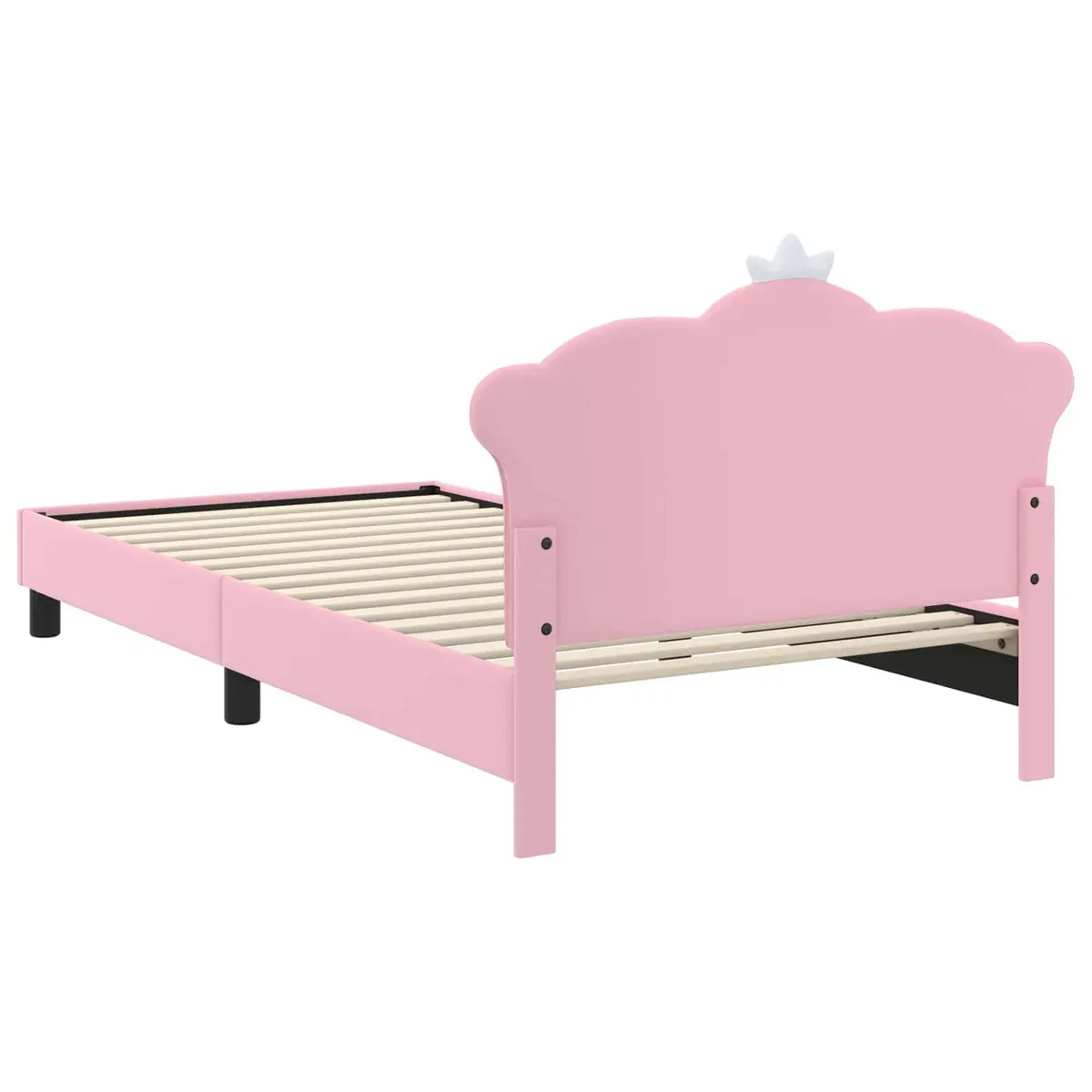 Pink Kids Bed Frame with Headboard 90 x 190 cm