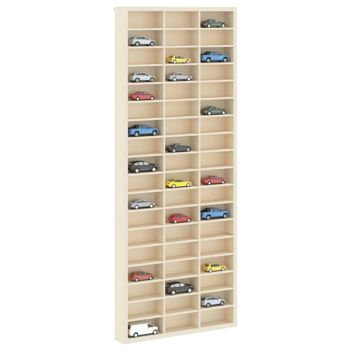 Wall Display Case Beige Modern Shelving Unit 30 x 4.5 x 75 cm Engineered Wood