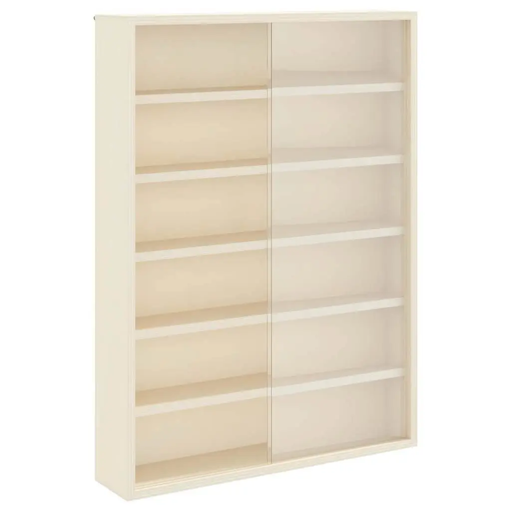Wall Display Case Beige Wall-Mounted Storage Unit Modern Home Decor