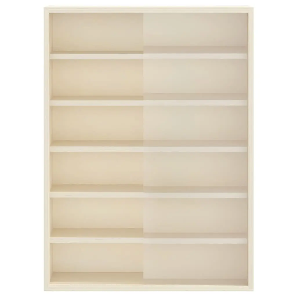 Wall Display Case Beige Wall-Mounted Storage Unit Modern Home Decor