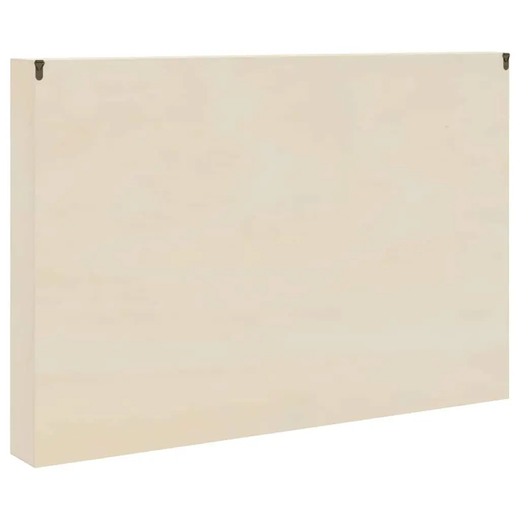 Beige Wall Display Case with Sliding Doors 80 x 8.5 x 54 cm