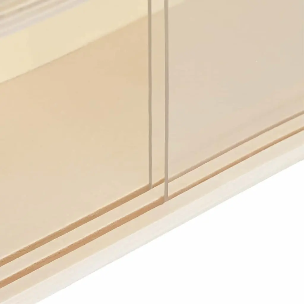 Beige Wall Display Case with Sliding Doors 80 x 8.5 x 54 cm