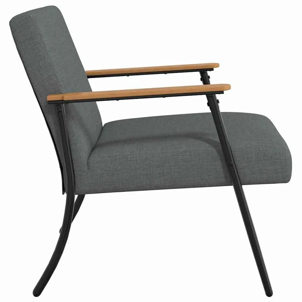 Armchair Grey Fabric Modern Living Room Furniture Comfortable Sleek Design