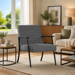 Grey Fabric Armchair for Cozy Living Spaces