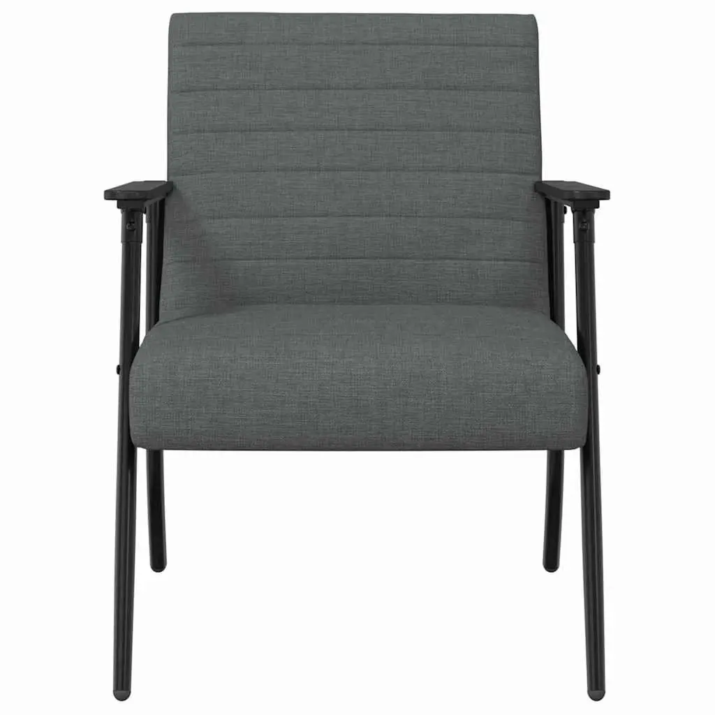 Modern Armchair Grey Fabric Lounge Chair Living Room Bedroom Seating Furniture