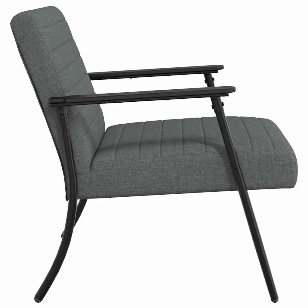 Modern Armchair Grey Fabric Lounge Chair Living Room Bedroom Seating Furniture