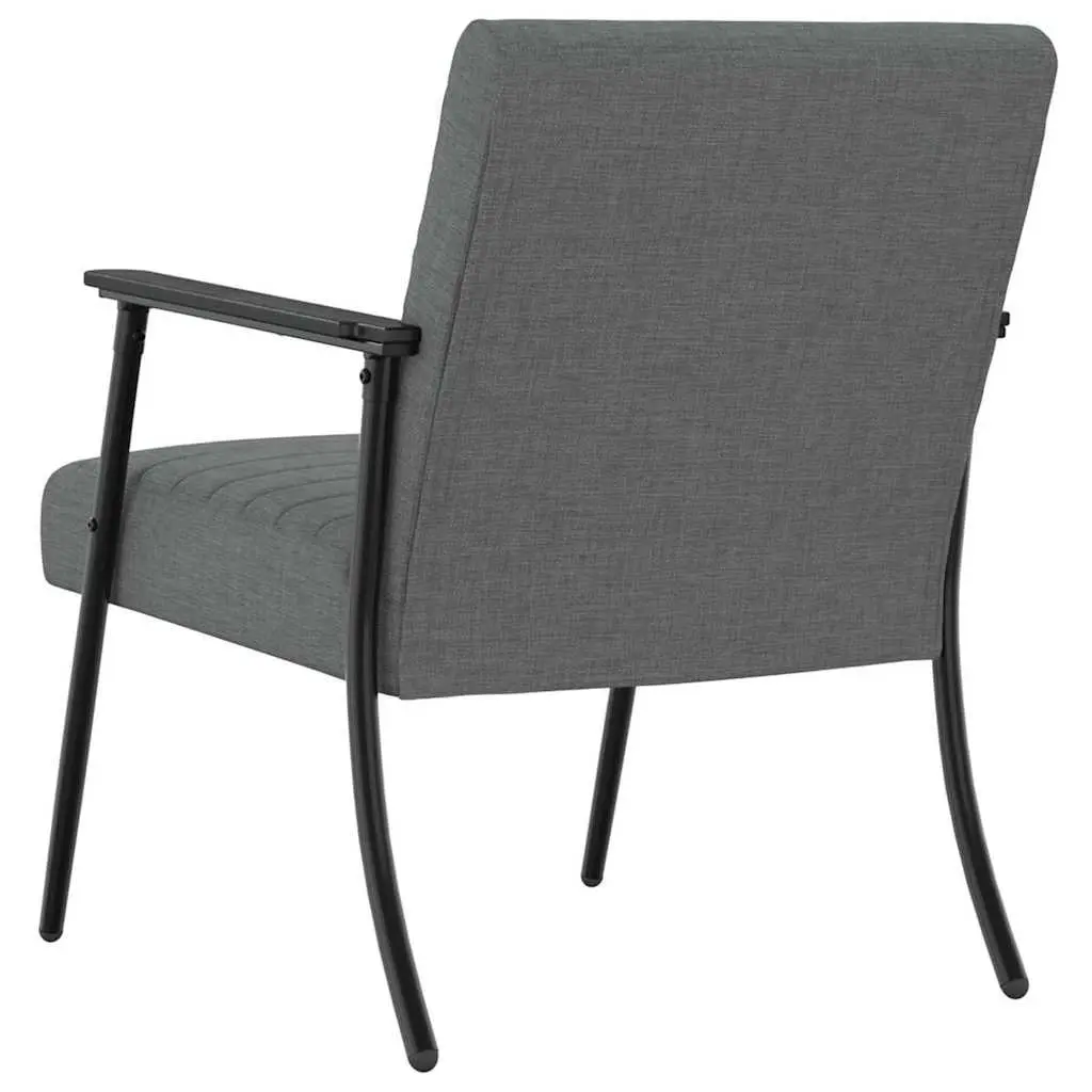 Modern Armchair Grey Fabric Lounge Chair Living Room Bedroom Seating Furniture