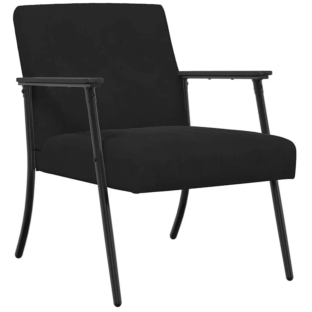 Black Velvet Armchair Modern Living Room Bedroom Lounge Chair