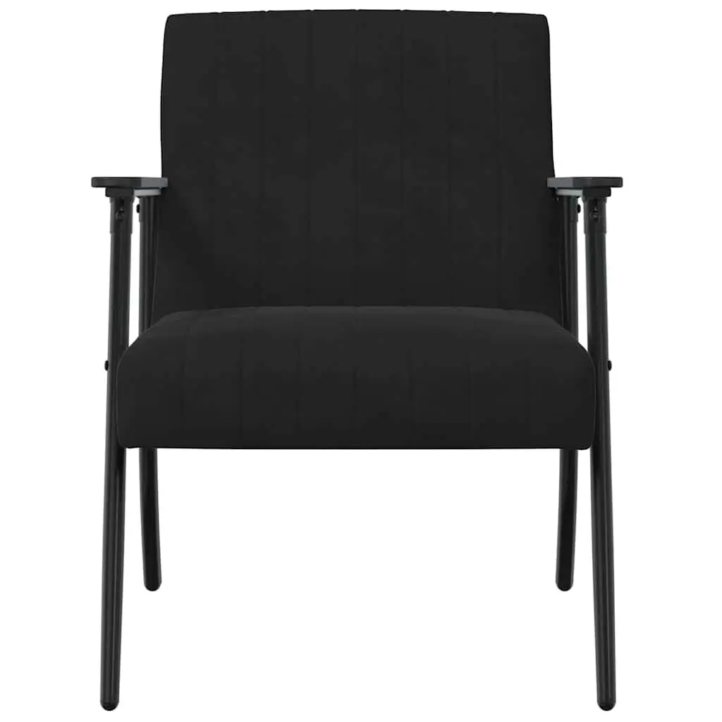 Black Velvet Armchair Modern Living Room Bedroom Lounge Chair