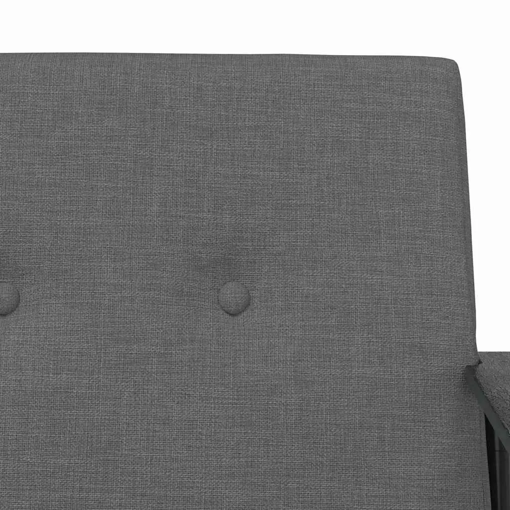 Armchair Dark Grey Fabric Modern Lounge Chair Ergonomic Foam Cushion Indoor