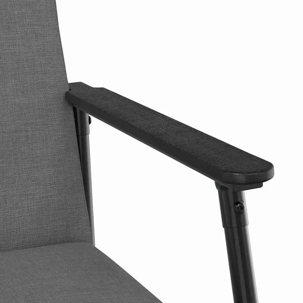 Armchair Dark Grey Fabric Modern Lounge Chair Ergonomic Foam Cushion Indoor