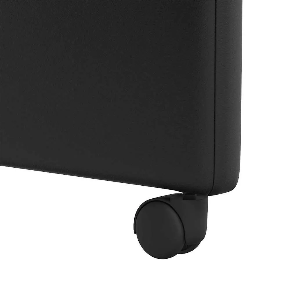 Black Dining Chairs with Wheels Set of 2