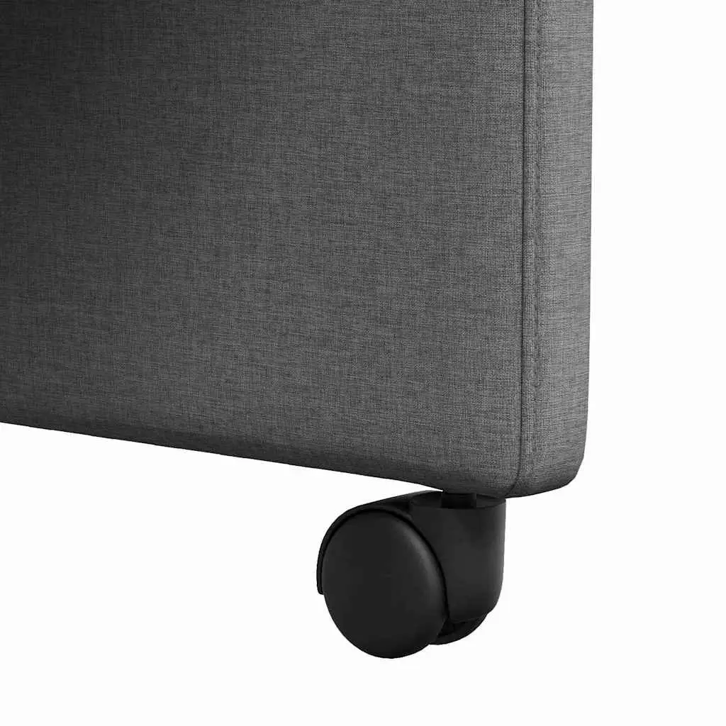 Dining Chairs with Wheels 2 Pieces Grey Kitchen Seating with Armrest Casters