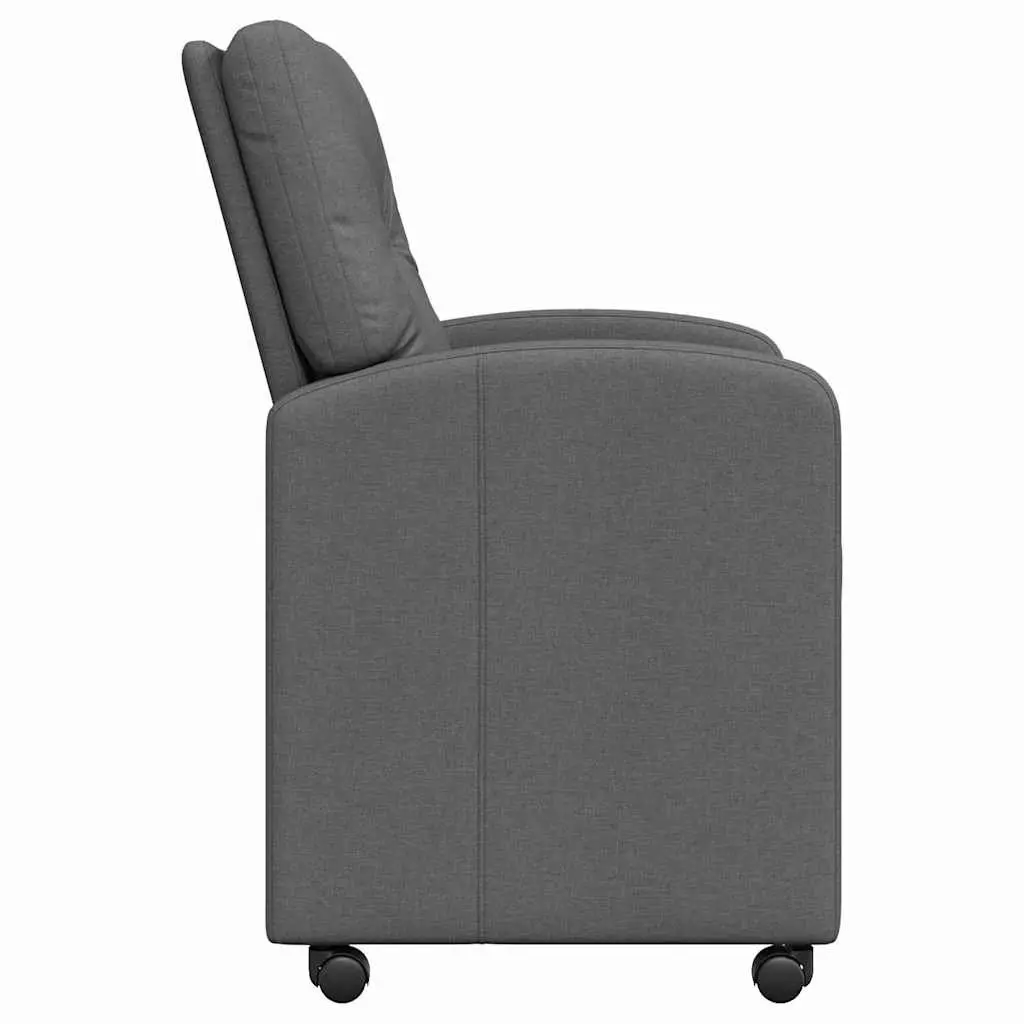 Grey Modern Dining Chairs with Wheels, 2 pcs