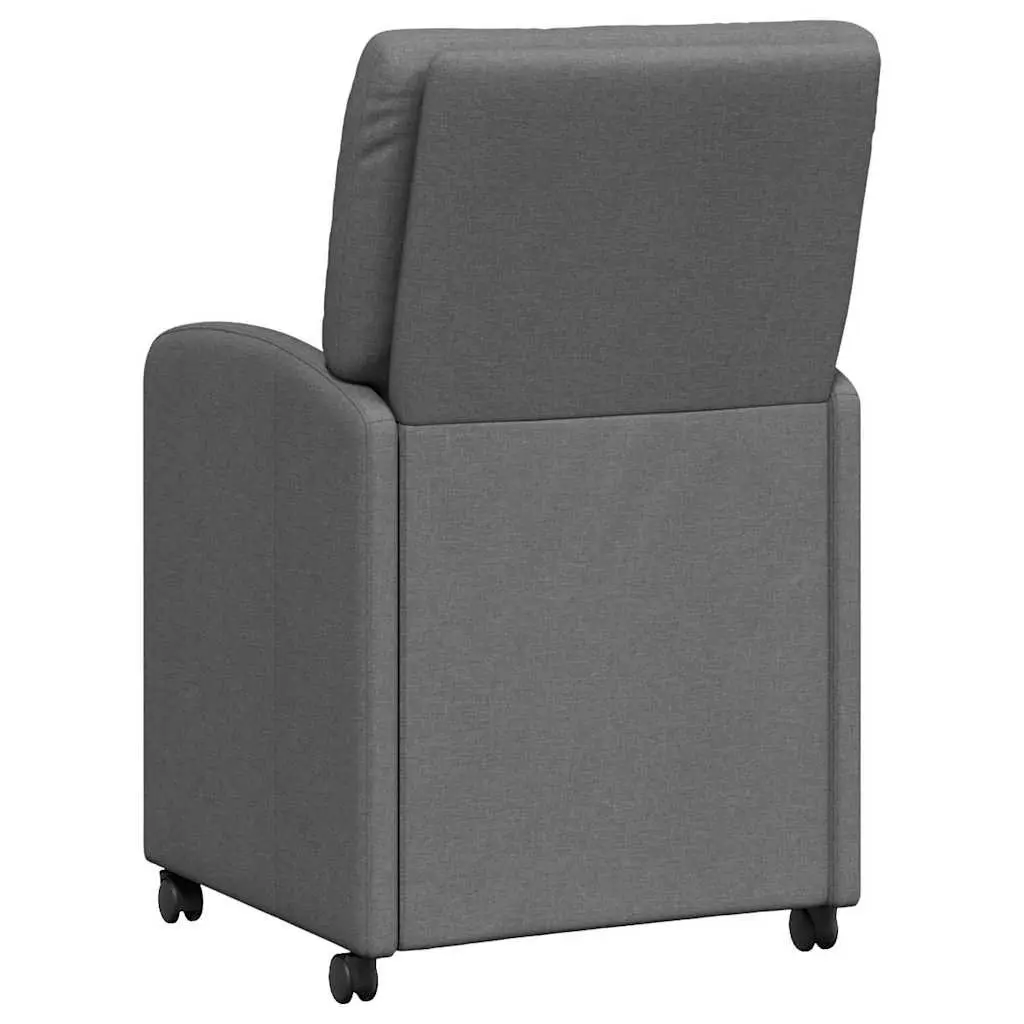 Grey Modern Dining Chairs with Wheels, 2 pcs