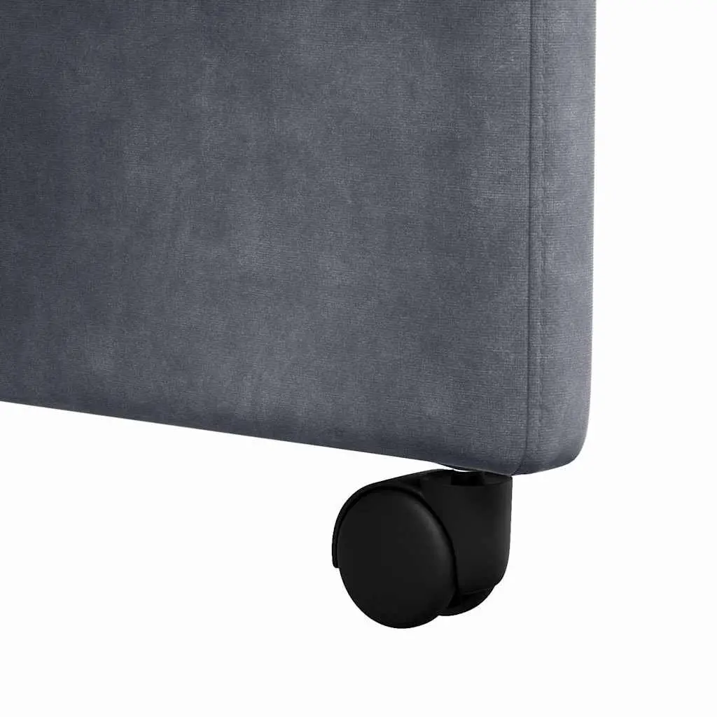 Dining Chairs with Wheels 2 pcs Grey